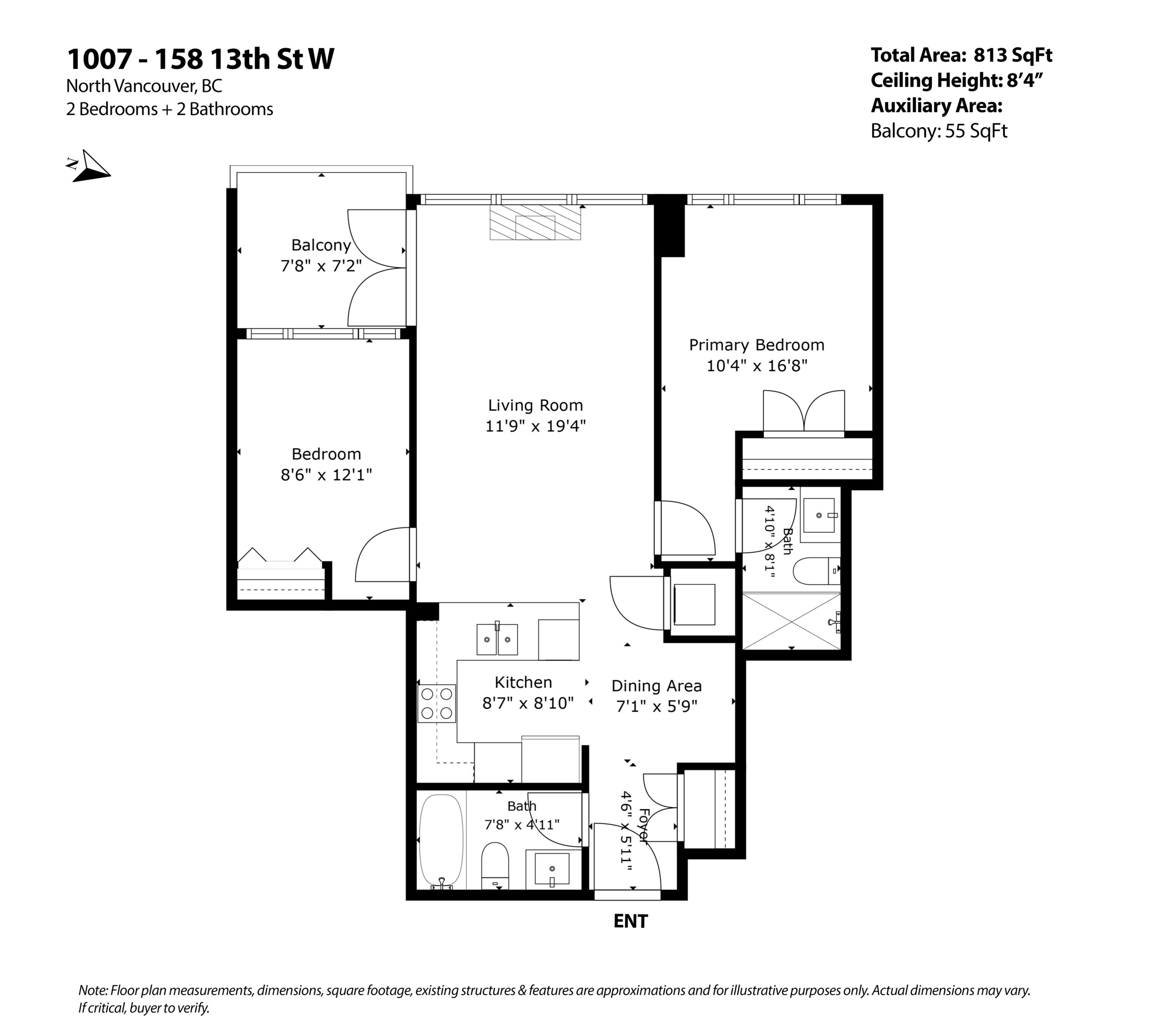 Real estate floor plan with room measurements